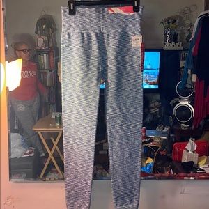 Mint green and blue leggings, fleece lined, NWT